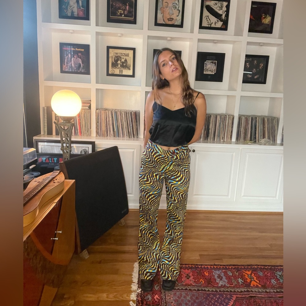 GIMAGUAS Zebra Blue & Brown Disco Pant